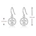 Sterling Silver Filigree Small Fleur De Lis Design Dangle Drop Earrings