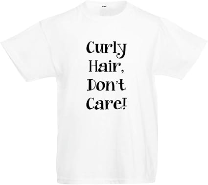 Ryware Curly Hair Don T Care T Shirt Amazon Co Uk Clothing