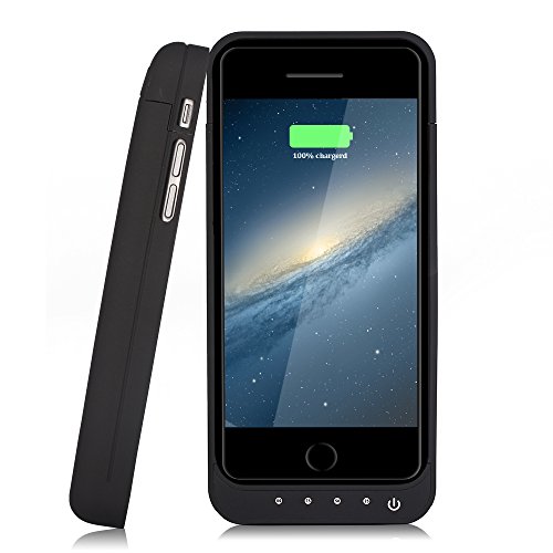 Tomameri For iPhone 6 6s/ 4.7 Inches 5000mAh External Protective Back Up Power Bank / Rechargeable Power Case/ Spreaded Charger Case with USB Portcfor iPhone 6 6s (Black)