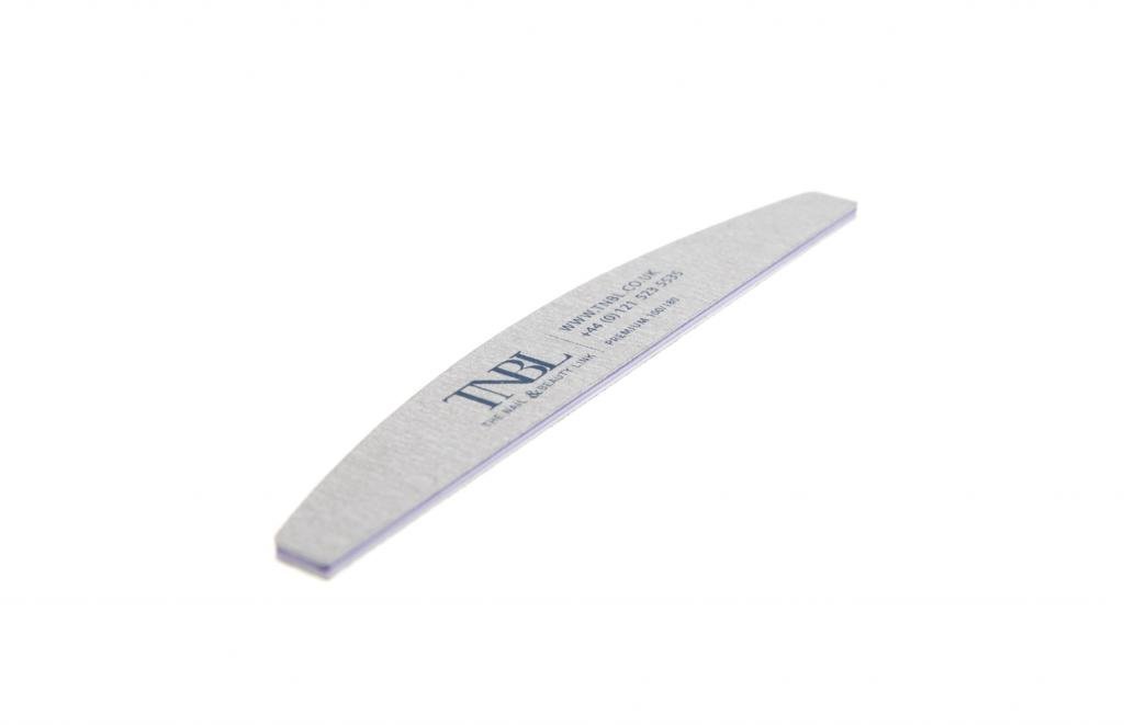 TNBLNail File Premium Quality (100/180 Grit Half Moon Zebra) Pack of 5 for Manicure & Pedicure Shaping & Styling