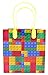 Tiny Mills Building Blocks Brick Party Favor Bags Treat Bags with Handles Birthday Party Goody Bags Candy Bags Pack of 12