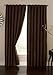 Eclipse Bradley Thermal Insulated Single Panel Rod Pocket Darkening Curtains for Living Room, 50 in x 84 in, Chocolate