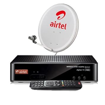 Airtel HD Set Top Box and Universal Remote with 1 Month My Family Pack and Recording Feature (Black)