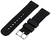 Voguestrap TX2225BK Allstrap 22mm Black Regular-Length Silicone Sport Band Watchband