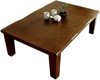 Amazon 家具の里 こたつ 日本製 1cm 長方形 ダークブラウン 継脚 タモ材 木製こたつテーブル おしゃれ 家具の里 こたつ テーブル