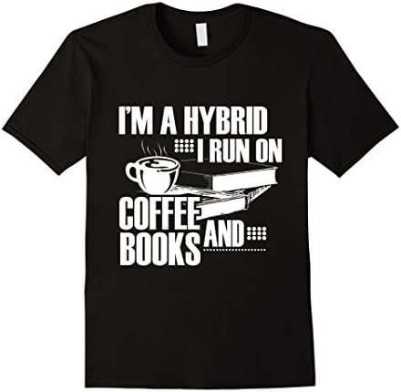 Mens Reading Rocks - I run on coffee and books Medium Black