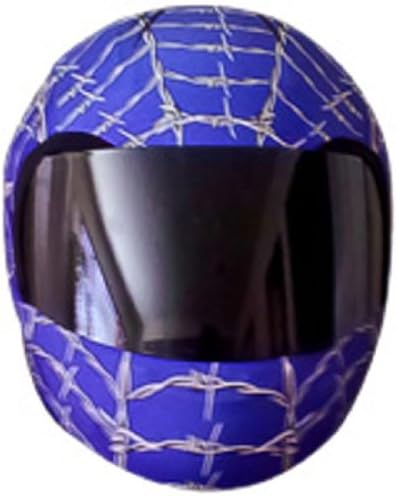 SkullSkins Wired Web Motorcycle Helmet Street Skin (Blue)