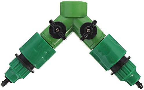 3/4 Inch Garden Irrigation 2 Way Splitter Connector With Hose Quick Adaptor