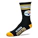 Pittsburgh Steelers 4 Stripe Deuce Black Socks