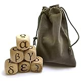 Hometu 20MM Wood Dice Set Creative Design Greek