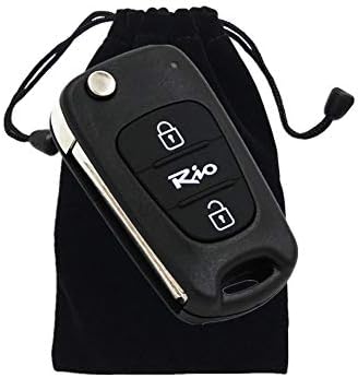 Dewangli for Kia Rio Replacement Flip Folding Key Fob Case with Uncut Blade Keyless Entry Remote Key Shell