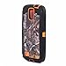 Huaxia Datacom Natural Tree Camo Defender Military Grade Hybrid Case For Samsung Galaxy S4 SIV I9500 - Camo Tree on Orange