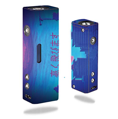 Hana Modz V4S DNA 40 Single Vape E-Cig Mod Box Vinyl Decal Sticker Skin Wrap/Vaporwave Japanese Sunset Design Tall