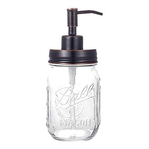 2-Pack Mason Jar Soap Dispenser Lid, Oil Rubbed Bronze Rust Proof Stainless Steel Lotion Dispenser Lid for Regular Mouth Mason Jar, Bathroom Accessories - Jar Not Included - Thumbnail 6
