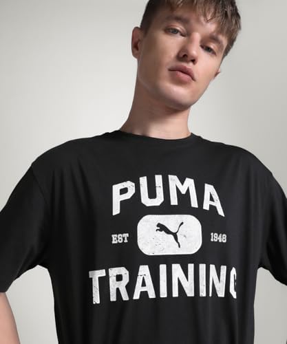 T-shirt descontraída com o logótipo do comboio M Graphics, T-shirts unissex para adultos, Puma preto,
