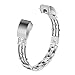 TOYOUTHS Compatible with Fitbit Alta Bands and Fitbit Alta hr Bands for Women, Bling Metal Adjustable Replacement Dressy Bracelet Wrist Bands Silver