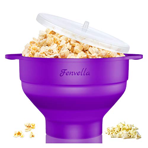 Microwave Silicone Popcorn Popper, Fenvella Collapsible Hot Air