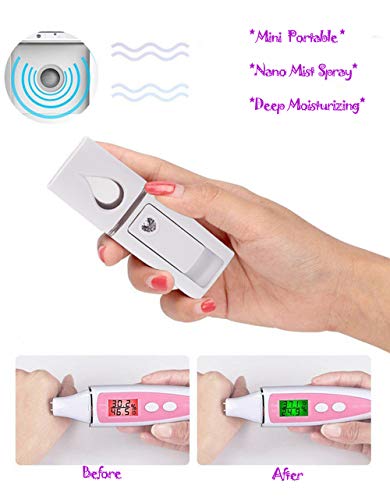 Beauty Nymph Mini Nano Facial Sprayer Skin Moisturizing Tool Face Mist Handy Sprayer Cool Steamer for Face