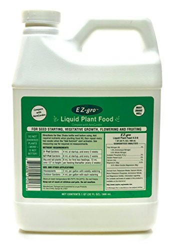EZ-gro Liquid Plant Food for Aerogardens | Liquid Plant Food with Hydroponic Nutrients | Aerogarden Liquid Plant Food Compatible | Liquid Fertilizer with Aerogarden Plant Food