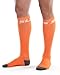 SLS3 True Graduated Allrounder Compression , Performance, Training, Race, Recovery Socks (1 pair) - Helps Shin Splints Black, Orange, Small/Medium