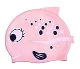 Simplicity Kid's Adorable Pink Cartoon Animal Swimming Cap