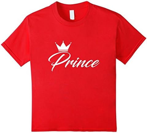 Kids Prince Crown Your Honor Medieval Times Proud Gift Tee Shirt 8 Red