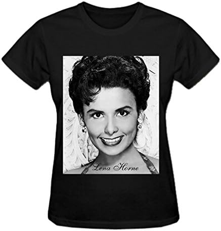 FGEXYZ Design Lena Horne Womens Tshirts Cotton Round Collar Black