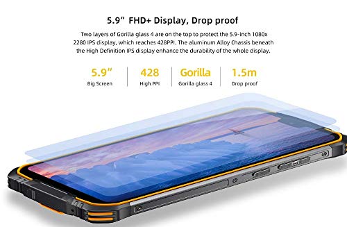 Telfono-Mvil-Resistente-DOOGEE-S68-Pro-Helio-P70-Octa-Core-6GB-128GB-IP68-Smartphone-Antigolpes-Batera-6300mAh-Carga-Inalmbrica-Cmara-21MP-16MP-59-FHD-Gorilla-Glass-4-NFC-Negro