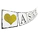 He Asked She Said Yes Gold Glitter Banner - Engagement Bridal Shower Wedding Party Decorations -NO DIY Required