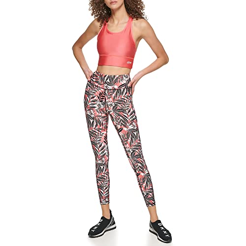 DKNY Scoop Neck Bra W/Re Camiseta, Opaco, Calypso, L Mujeres