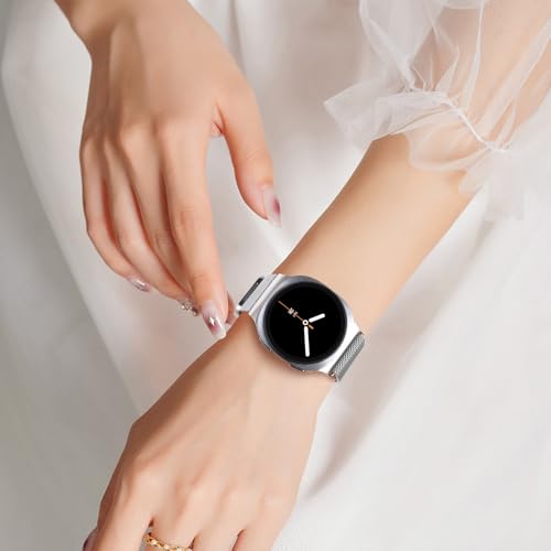 Milanese Magnetic Bracelet for Samsung Galaxy Watch 8 Bracelet 40 mm 44 mm/8 Classic 46 mm Women / Men, Stainless Steel Metal Loop Bracelets for Samsung Galaxy Watch 8 Classic Bracelet 46 mm/8 44 mm 40 mm