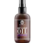 Natural Massage and Body Oil by Benevolent Nourishment. Lavender Scent. Hydrating, Nourishing & Relaxing Non Sticky Formula