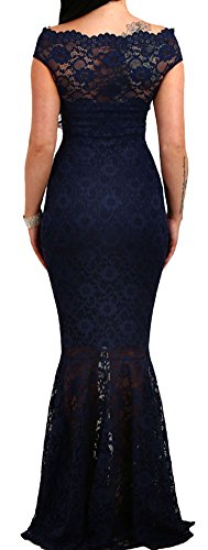 fishtail maxi dress navy bardot lace dress