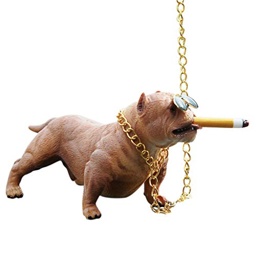 Sonmer Bully Dog Car Interior Pendant Ornaments, Home Office Decor Toys (Brown)