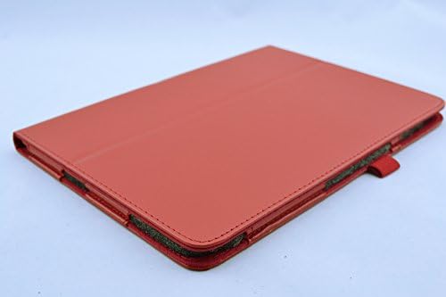 Leather Case + Screen Protector + Stylus + Free Charging Cable for Samsung Galaxy Tab Pro and Note 10.1 (10 " inch) Features: Multi-Angle Folding Stand Cover Folio with Magnetic Smart Closure Sleep/Wake Feature (Compatible Models: T520, T600, P601, T525, SM-520, SM-T600 SM-T525) - Red