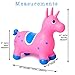 Kiddie Play Horse Hopper Unicorn Inflatable Ride On Bouncy Animal Hoppity Hop Toy for Kids (Pump Included)