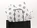 CleverDelights Metallic Silver Polka Dot Premium Tissue Paper - 100 Sheets - 20
