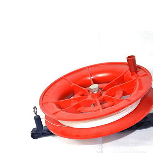 ZHUOJU 50M Twisted String Line Red Wheel Kite Reel Winder Kite Accessories (Multicolor)