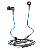 Anti Radiation Air Tube Headset - EMF Protection Headphones Earbuds Earphones with Mic and Volume Control Carrying Case, Blue, 2018 Newly Upgraded