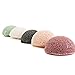 Konjac Facial sponge 5 pieces: white, charcoal ,red clay, green clay and pink clay