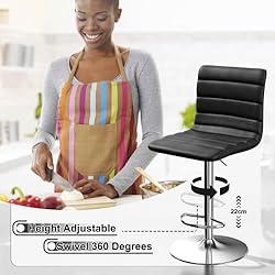NicBex Swivel Bar Stools Modern PU Leather
