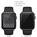 [Updated Version] AUNEOS Apple Watch Screen Protector, Apple Watch 38MM Screen Protector [2 in 1] [Full Coverage] Apple Watch Series 2 Tempered Glass Screen Protector (38mm, Black)