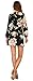 Vaniglia Women Print Long Sleeve Sexy Deep V-Neck Casual Summer Mini Dress (XL, 01-Heidi)