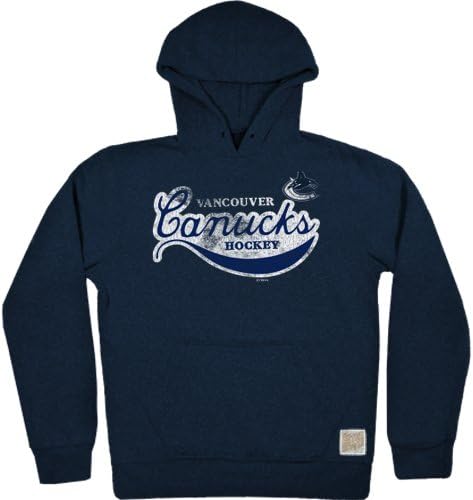 Original Retro Brand NHL Vancouver Canucks Men's Tri-Blend Fleece Hoodie, Small, Navy
