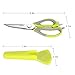 FIRSTWAY Multifunction Kitchen Shears Stainless Scissors Tool for Chicken,Poultry,Fish,Meat,Vegetables,BBQ,Walnut and Bottle Opener with Magnetic Holder Hung on Microwave or Fridge