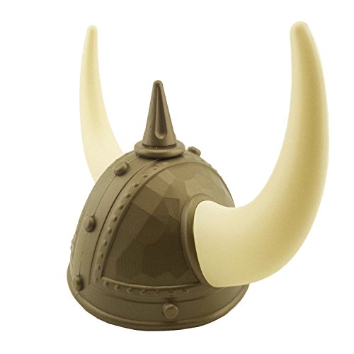Tytroy Adult Plastic Viking Helmet Warrior Horns Unisex Costume Accessory Party