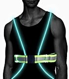 Atlecko 360° Reflective LED Running, Cycling or Hiking Vest & Belt for Men, Women & Kids - Safe & Comfortable - Bright Lights for High Visibility, Excellent Battery Life - Perfect for Night & Morning