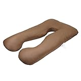 ZENY Full Body U Shaped Contoured Maternity Pregnancy Pillow Support Cushion for Pregnant and Nursing Women, w/ Washable Zipper Pillowcase