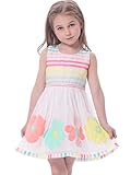 Bonny Billy Girl's Child Garden Woven Tight Waist Dress with Embroidery