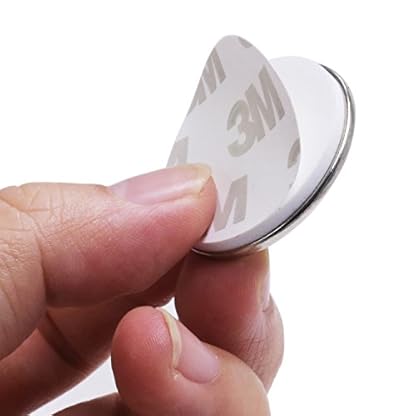 Strong Neodymium Disc Magnets with Double-Sided Adhesive, Powerful, Permanent, Rare Earth Magnets. Fridge, DIY, Building, Scientific, Craft, and Office Magnets, 1.26"D x 0.08"H - Pack of 20 - Image 4